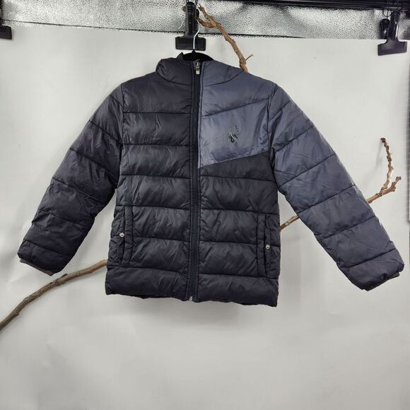 Spyder youth puffer jacket with hood - Picture 1 of 8